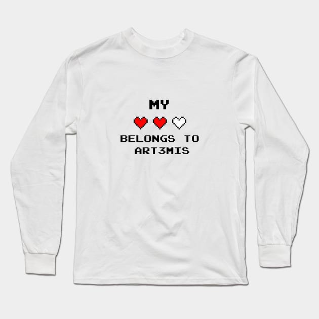 My heart belongs toArt3mis Long Sleeve T-Shirt by GeekLove